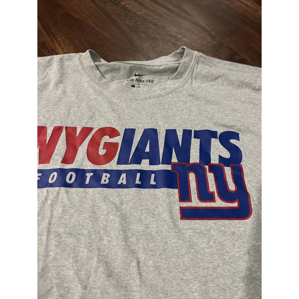 New Nike New York Giants Mens Football Short Sleeve Shirt Size Large Gray Blue - Picture 2 of 4